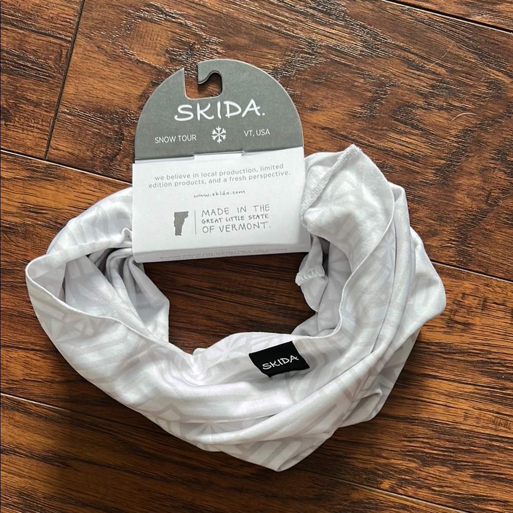 White Ski Gator/Headband Headband